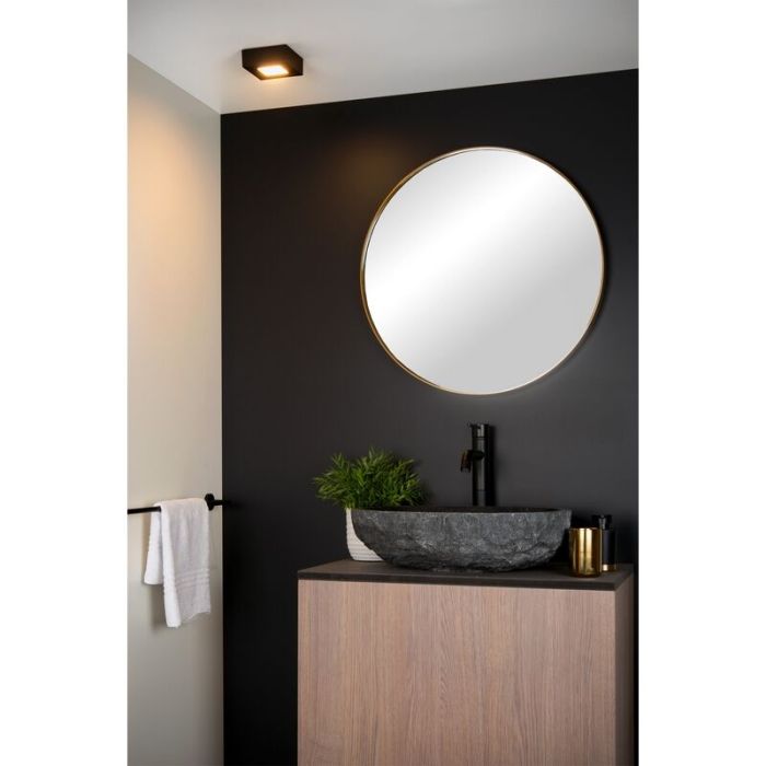 Zwarte plafonniere Brice, aluminium, 8w geintegreerd warm wit LED