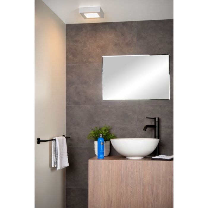 Witte plafonniere Brice, aluminium, 15w geintegreerd warm wit LED