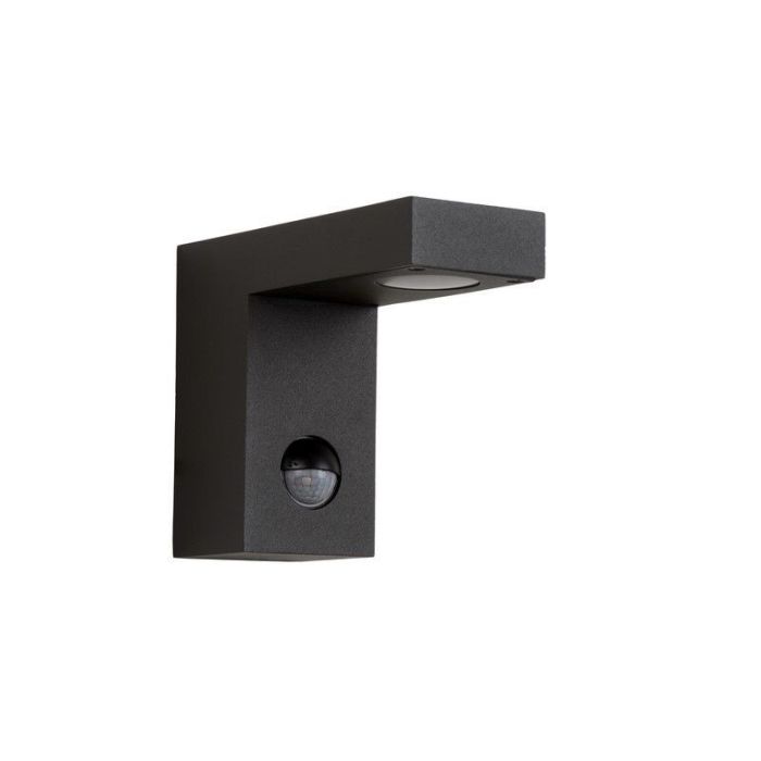 Antraciete buiten wandlamp met bewegingssensor modern, Texas, 6W, 3000K LED, IP54
