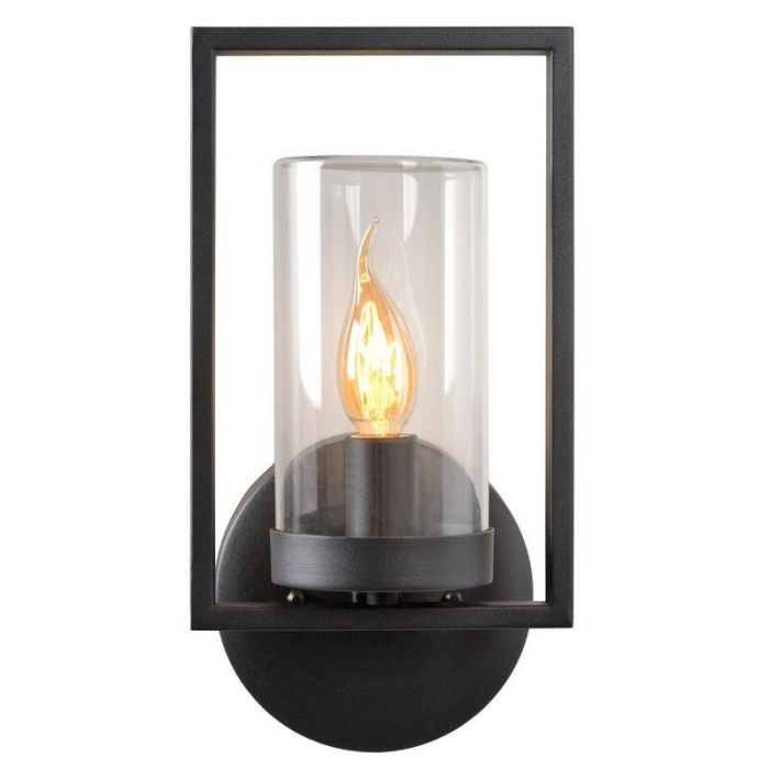 Zwarte wandlamp Nispen, Cilinder