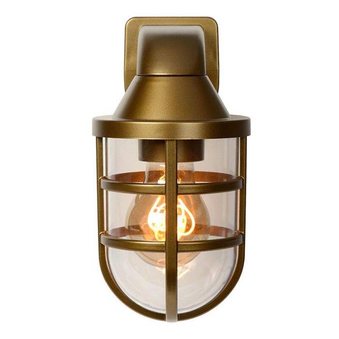 Gouden moderne buitenlamp, Lewis, kunststof, IP44