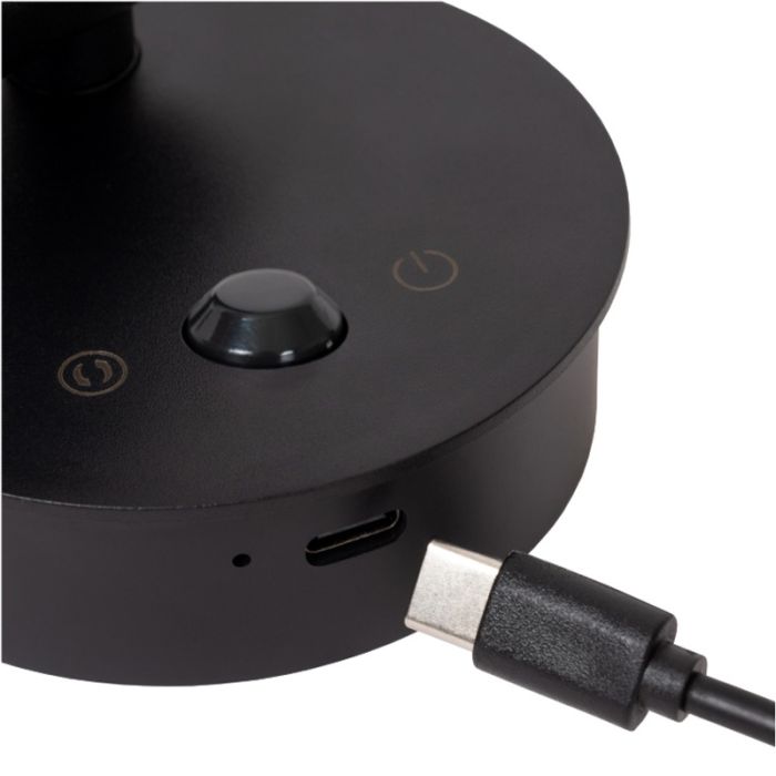 Grijze oplaadbare wandlamp modern, Toni, 2W, 2700-4000K, met touchdimmer