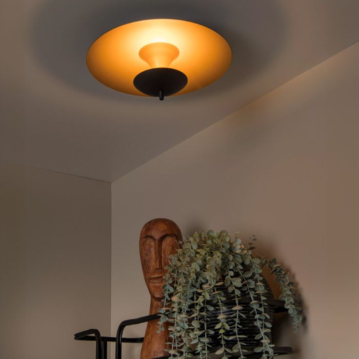 Gouden plafonnière vintage, Vulcan, 9W, 3000K LED