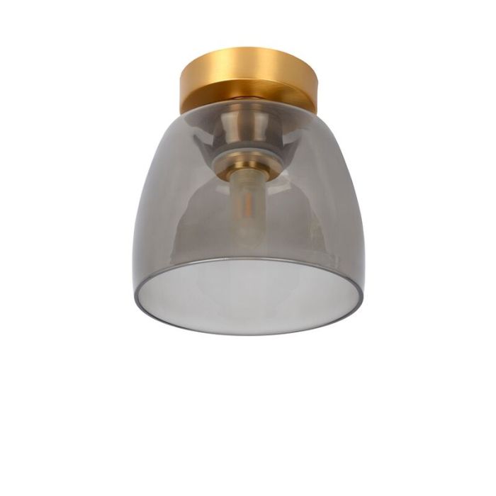 Gouden plafonniere Tyler, glas