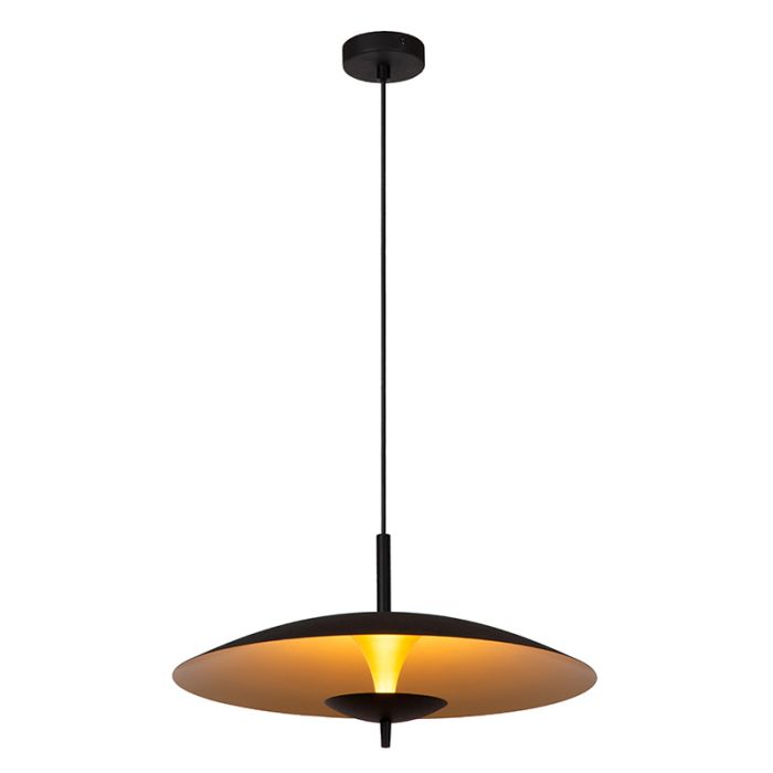 Zwarte hanglamp vintage, Vulcan, 9W, 3000K LED