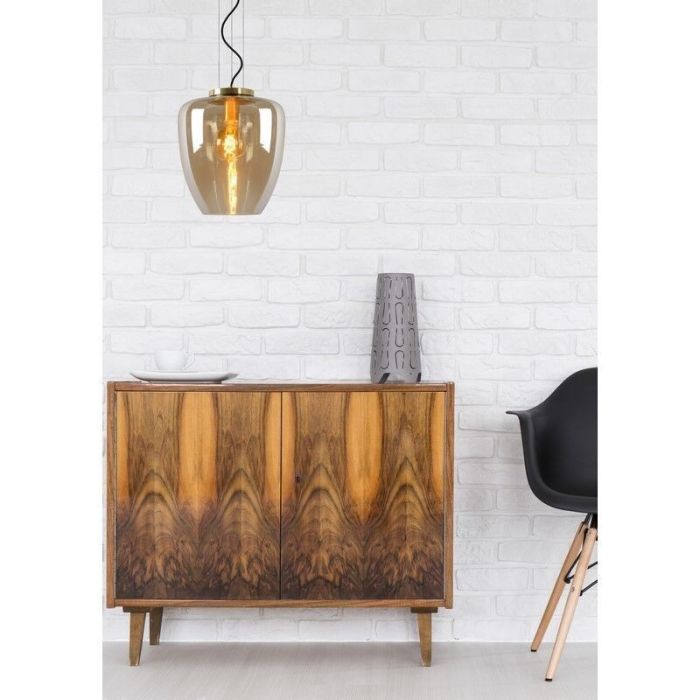 Amberkleurige hanglamp modern, Florien