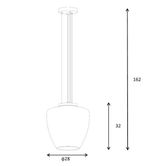 Amberkleurige hanglamp modern, Florien