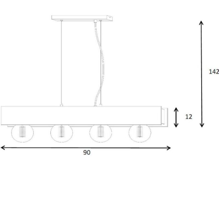 Industriele hanglamp Surtus, Zwart