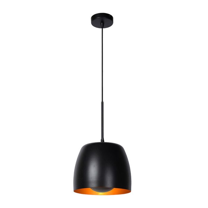 Zwarte klassieke hanglamp, Nolan, metaal