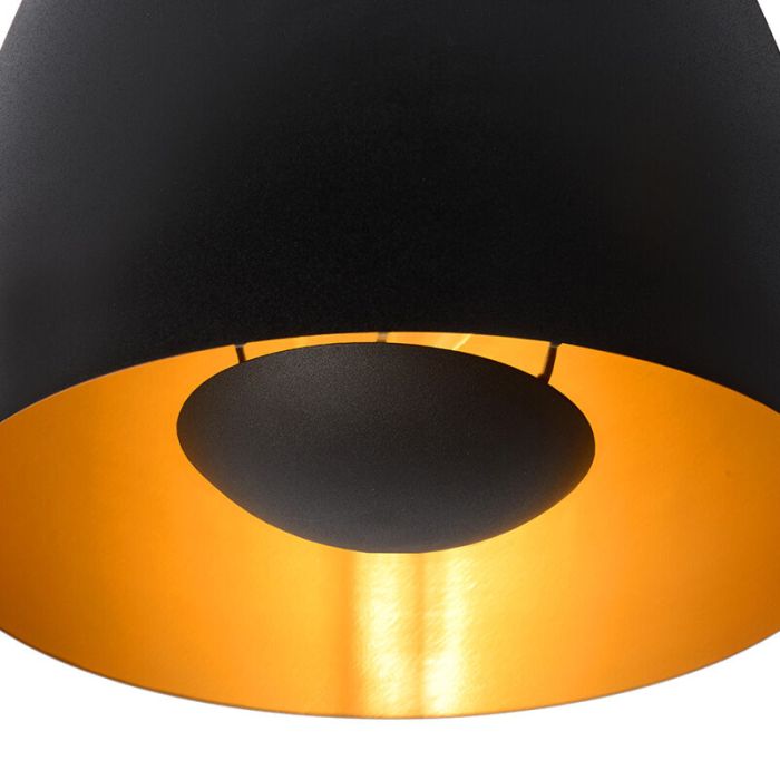 Zwarte klassieke hanglamp, Nolan, metaal