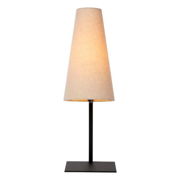 Beige tafellamp stof, Gregory, met schakelaar