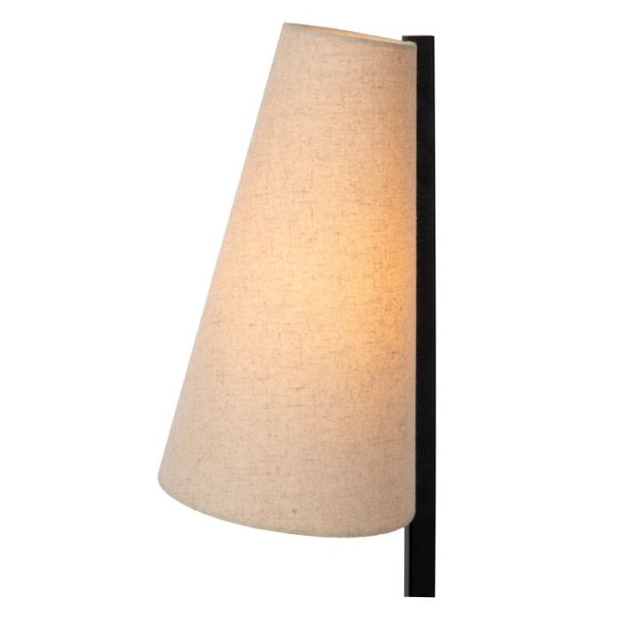 Beige tafellamp stof, Gregory, met schakelaar