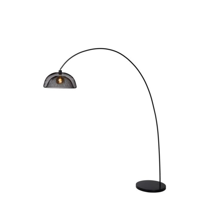 Zwarte booglamp Mesh, staal
