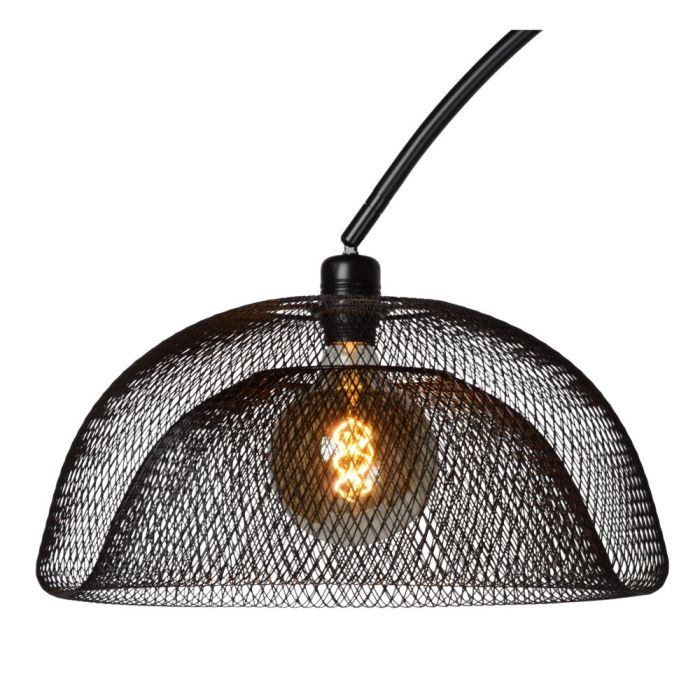 Zwarte booglamp Mesh, staal