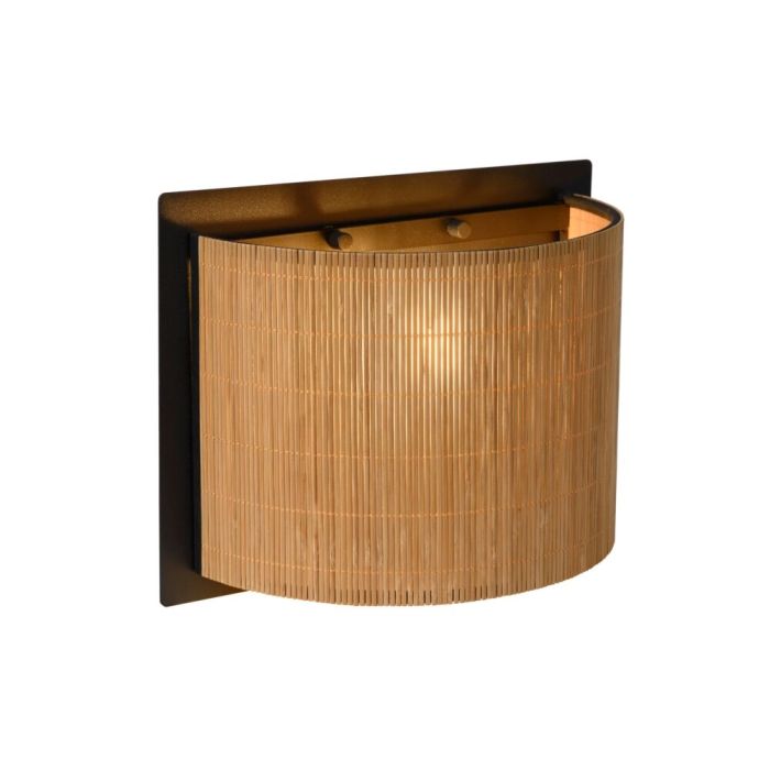 Bruine wandlamp Magius, rotan