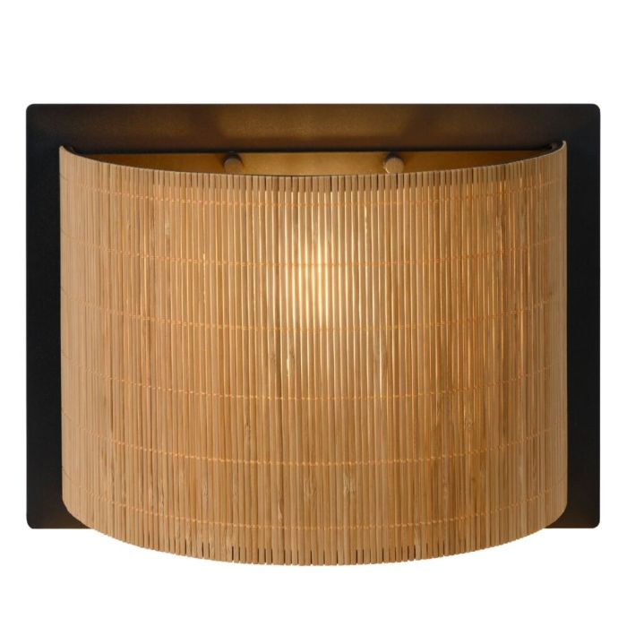 Bruine wandlamp Magius, rotan