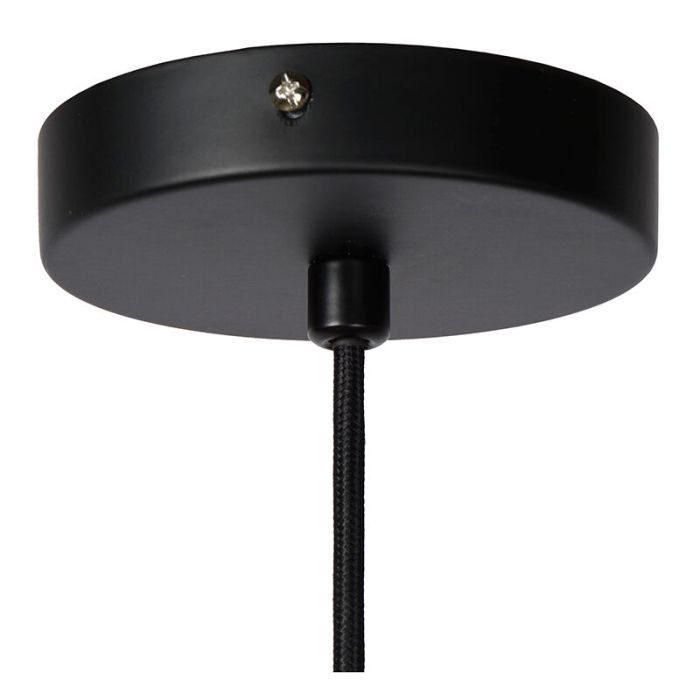 Houten landelijke hanglamp, Magali, rotan