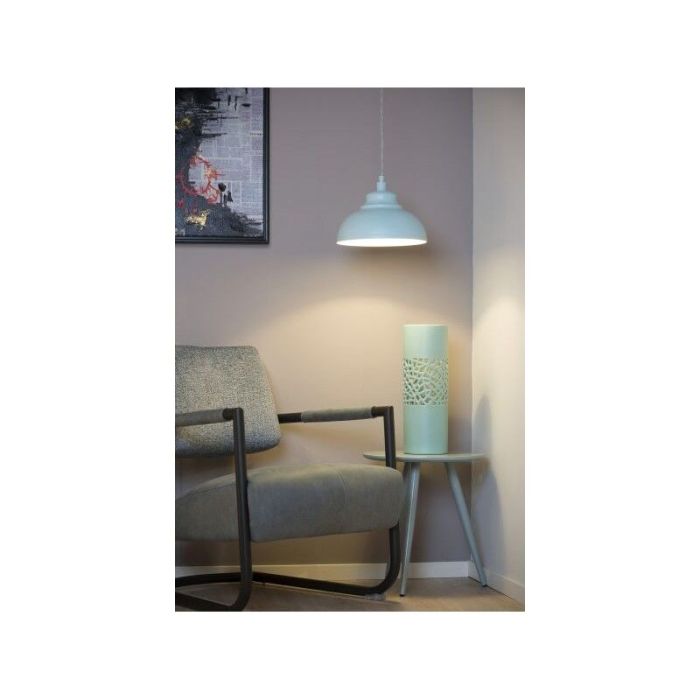 Blauwe hanglamp Isla, modern