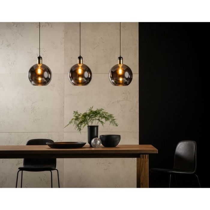 Grijze hanglamp Julius, glas