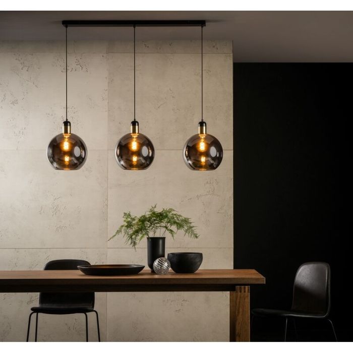 Grijze hanglamp Julius, glas