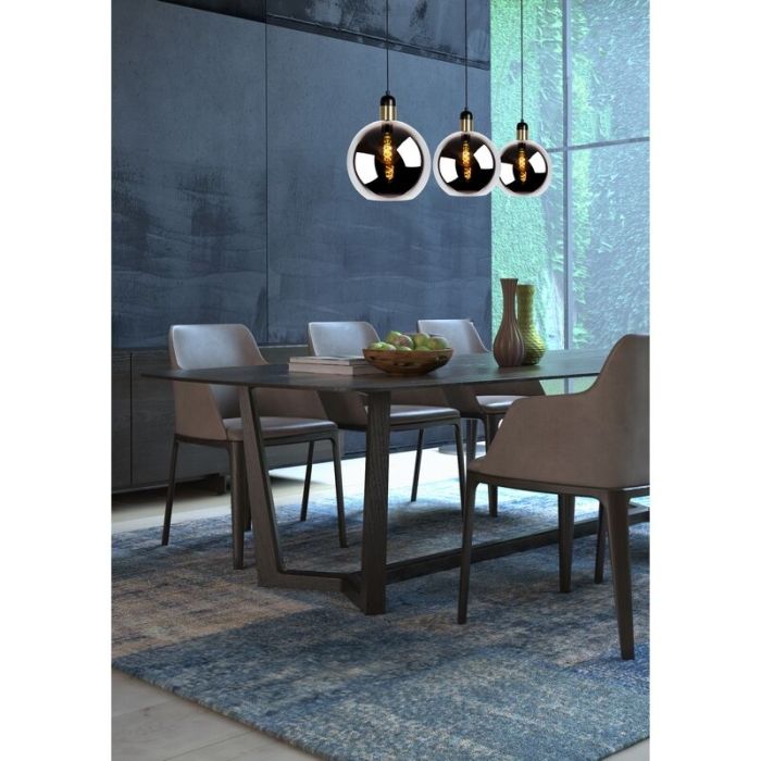 Grijze hanglamp Julius, glas