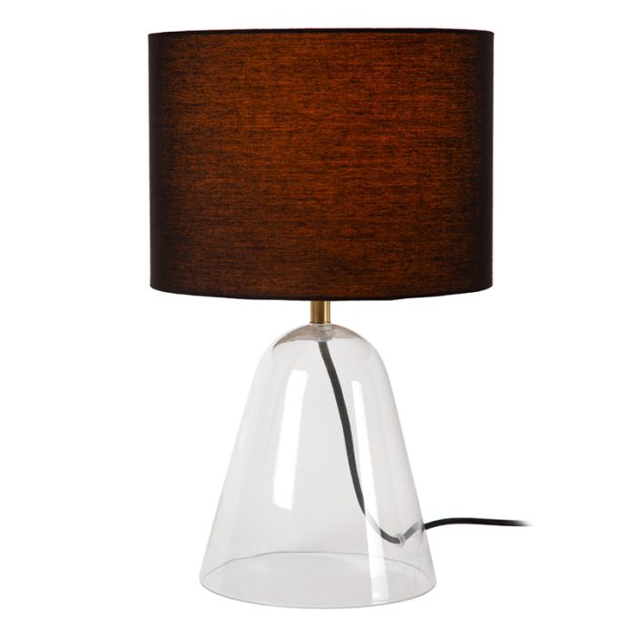 Zwarte tafellamp modern, Campana, met schakelaar