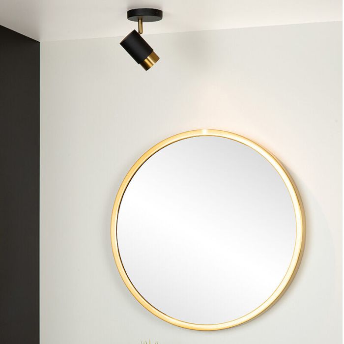 Zwarte moderne plafondspot, Floris, aluminium