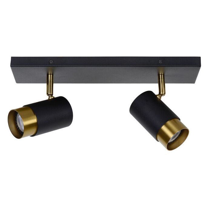 Zwarte moderne plafondspot, Floris, aluminium