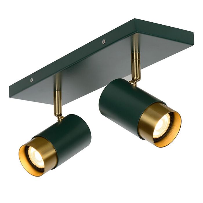 Groene moderne plafondspot, Floris, aluminium