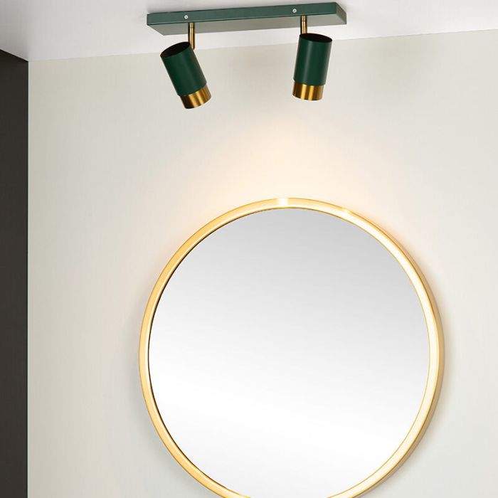 Groene moderne plafondspot, Floris, aluminium