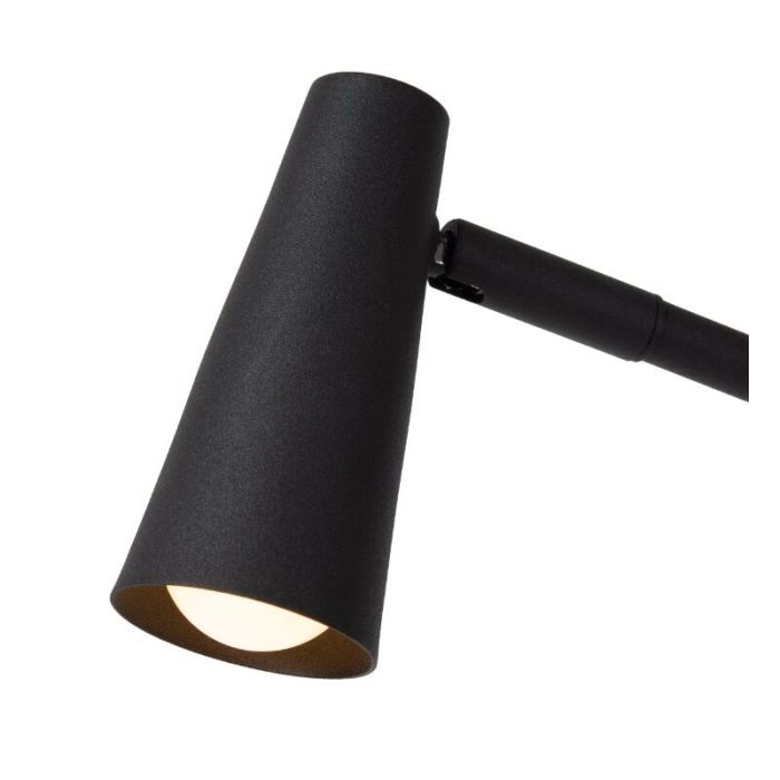 Zwarte oplaadbare tafellamp modern, Stirling, 3W, 2700K LED, met touchdimmer