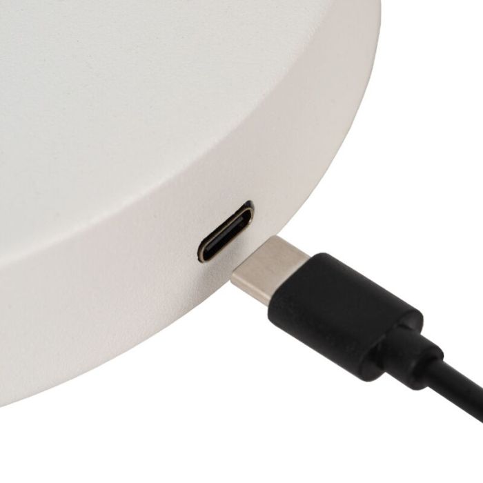 Witte oplaadbare vloerlamp modern, Stirling, 3W, 2700K LED, met touchdimmer