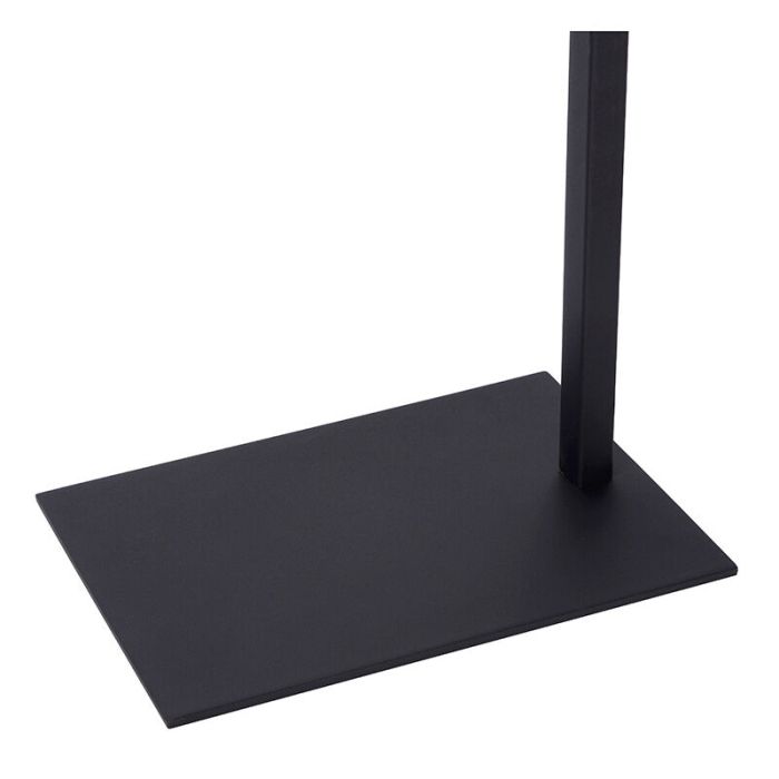 Zwarte moderne staande leeslamp, Lesley, metaal
