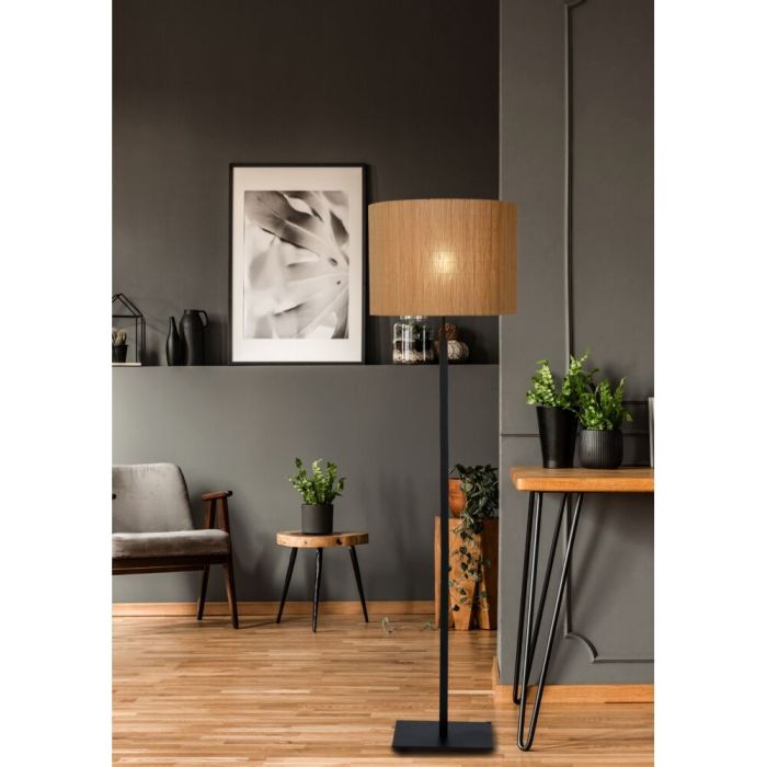 Bruine vloerlamp Magius, rotan