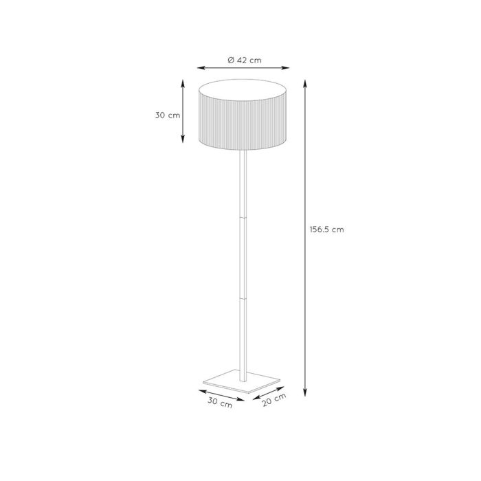 Bruine vloerlamp Magius, rotan