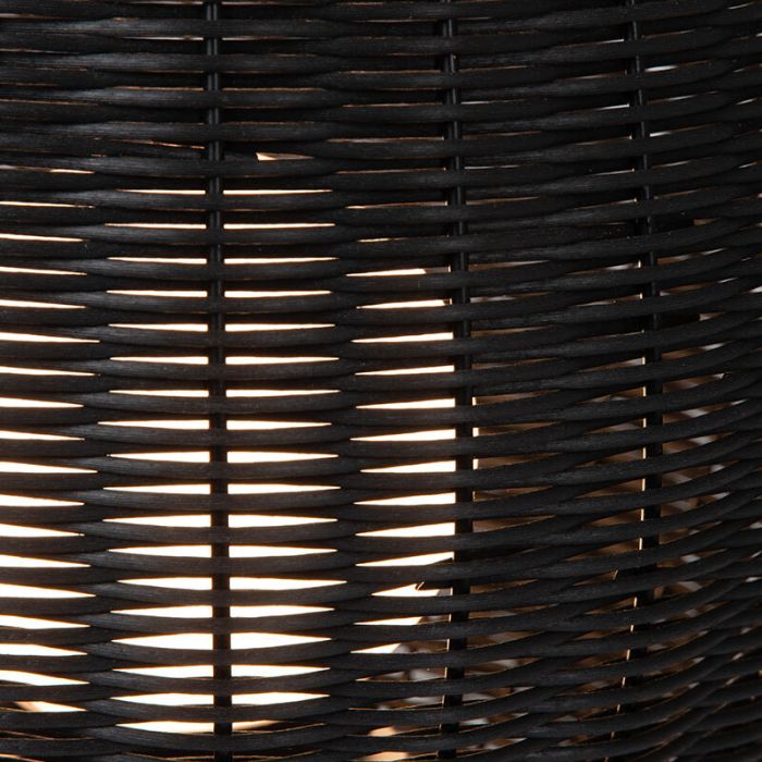 Zwarte buiten tafellamp landelijk, Colin, 3W, 3000K LED, IP44, 3-staps dimbaar