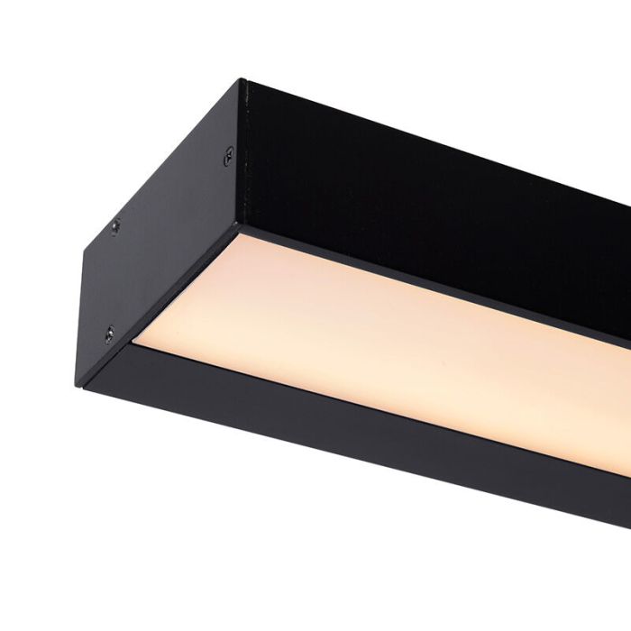 Zwarte badkamer wandlamp modern, Alexa, 13W, 3000K LED, IP44