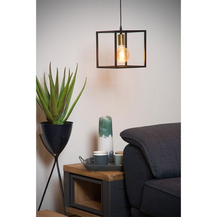 Zwarte hanglamp Ruben, metaal