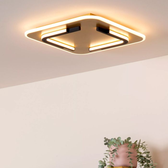 Gouden plafonnière modern, Andreas, 30W, 2700K LED