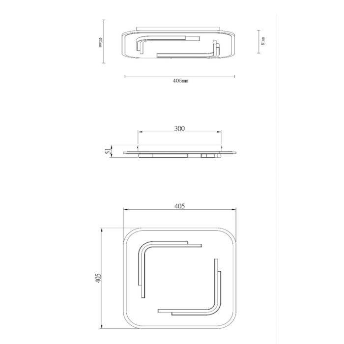 Gouden plafonnière modern, Andreas, 30W, 2700K LED