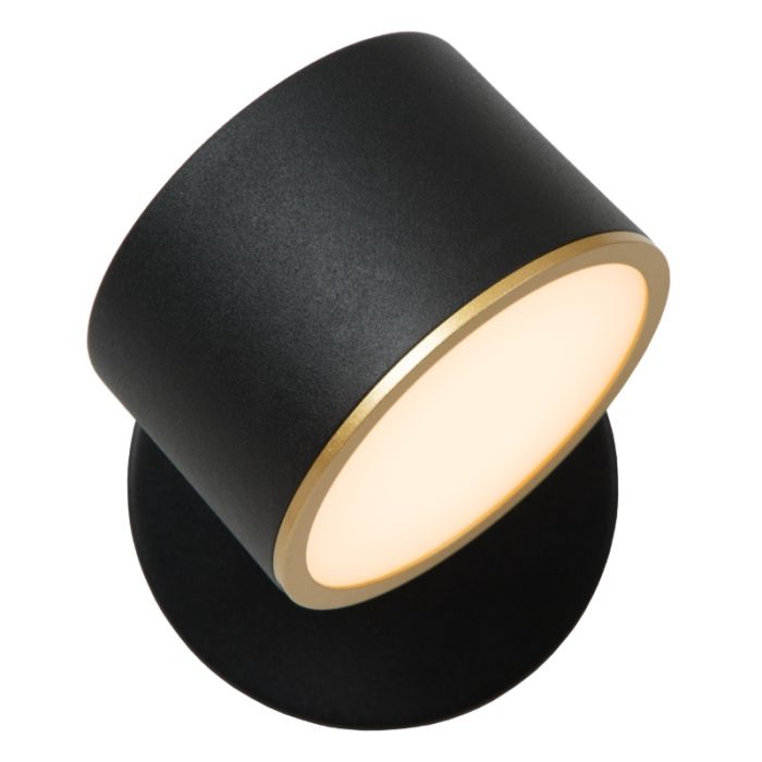 Zwarte wandlamp modern, Gian, 9W, 2700K LED