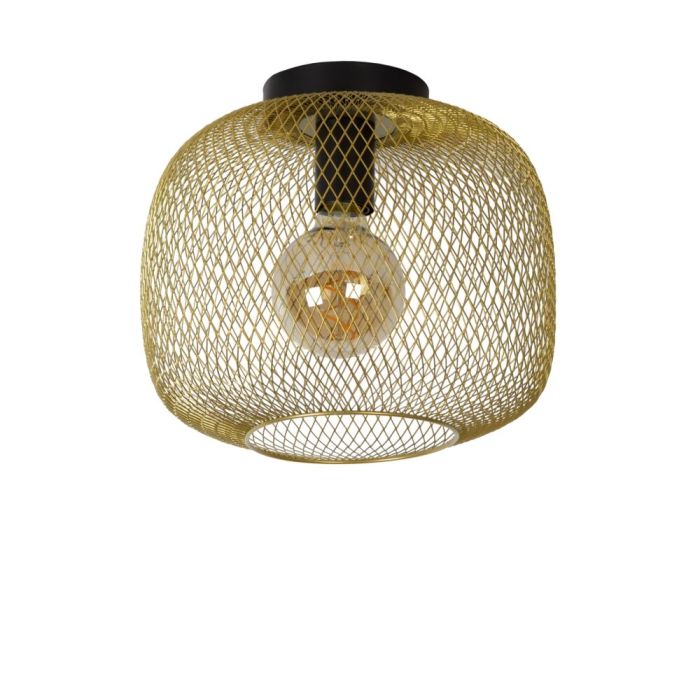 Gouden plafonniere Mesh, staal