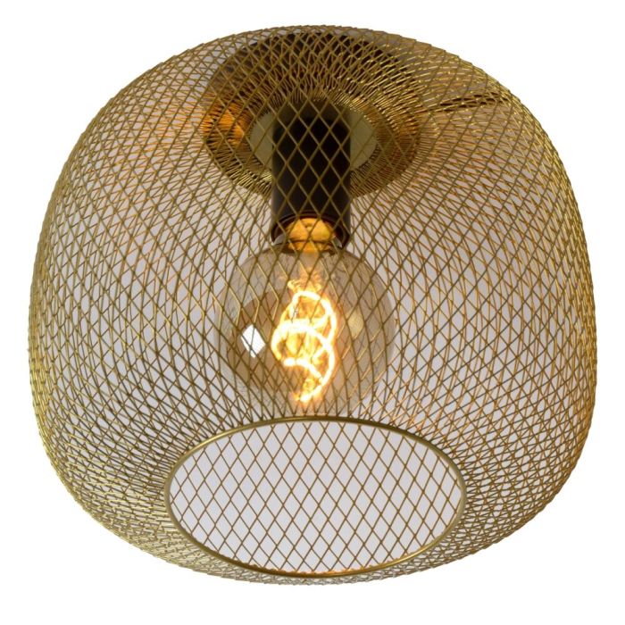 Gouden plafonniere Mesh, staal