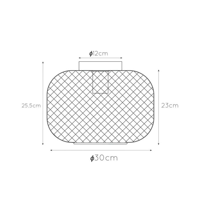 Gouden plafonniere Mesh, staal