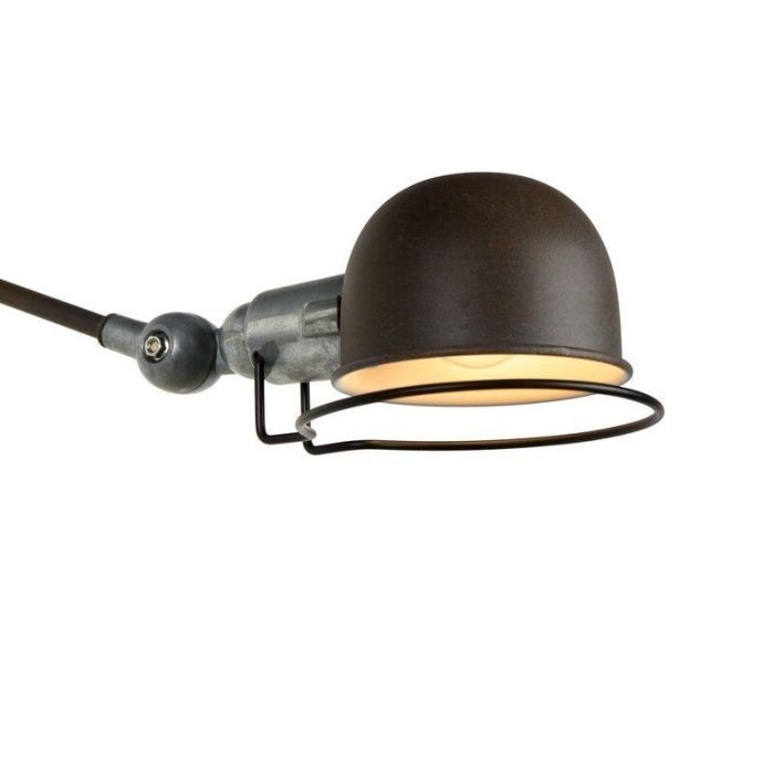 Industriele wandlamp Honore, Roestbruin