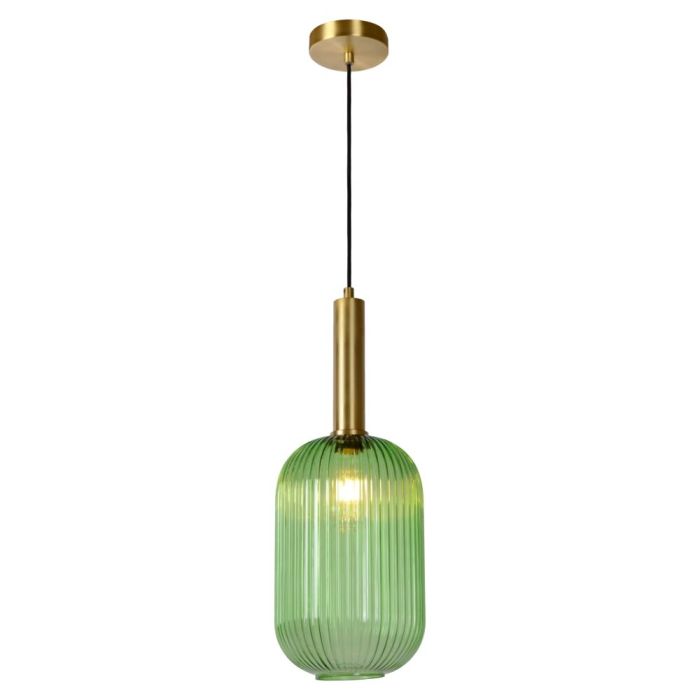 Groene hanglamp Maloto, glas