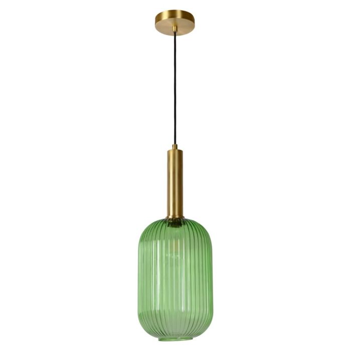 Groene hanglamp Maloto, glas