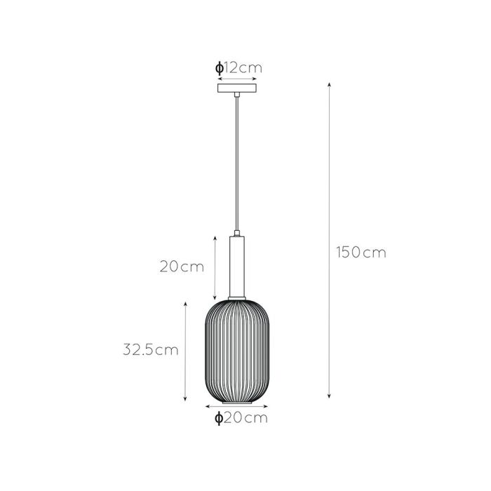 Groene hanglamp Maloto, glas