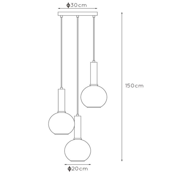 Zwarte hanglamp modern, Marius