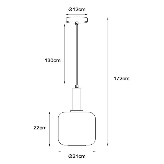 Zwarte hanglamp modern, Eloise